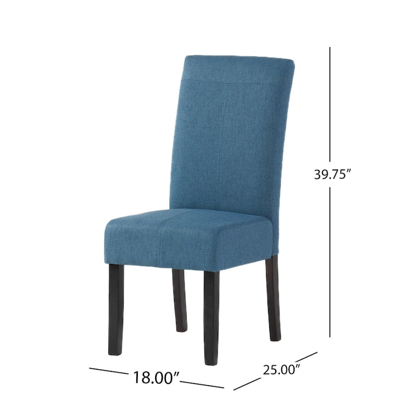 Sedia da pranzo contemporanea con tappezzeria a punto T e gambe in legno massello