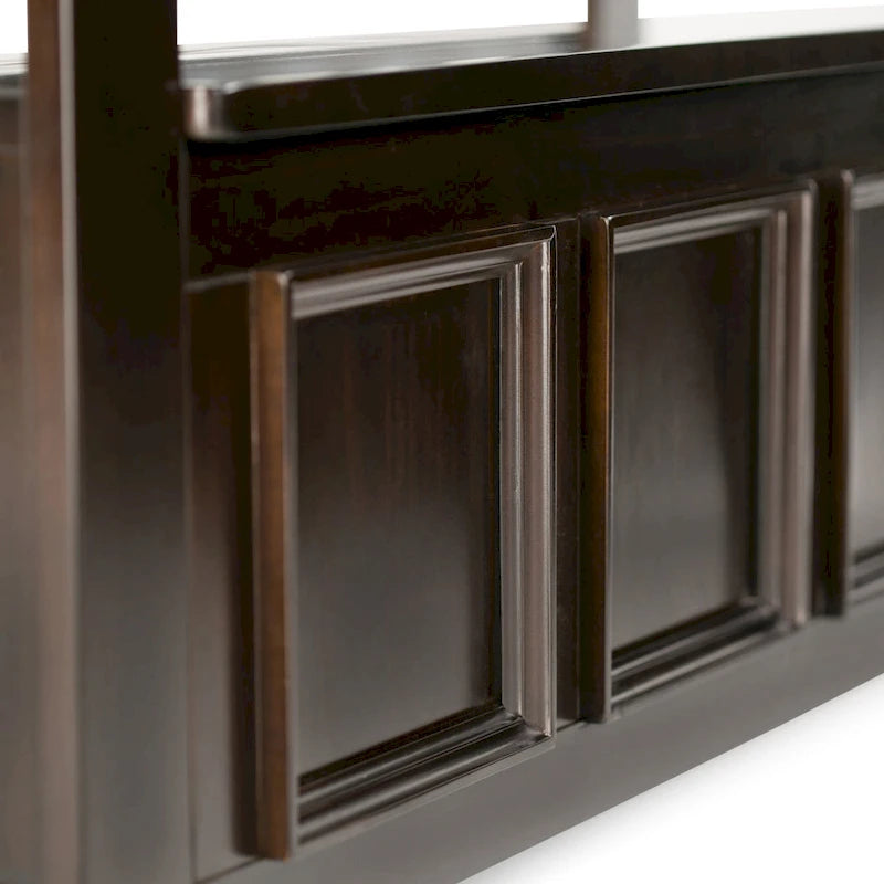 Panca Contenitore da Ingresso Transizionale in Legno Massello Larga 122 cm con Coperchio Sollevabile