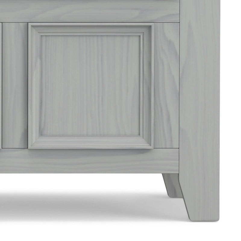 Panca Contenitore da Ingresso Transizionale in Legno Massello Larga 122 cm con Coperchio Sollevabile