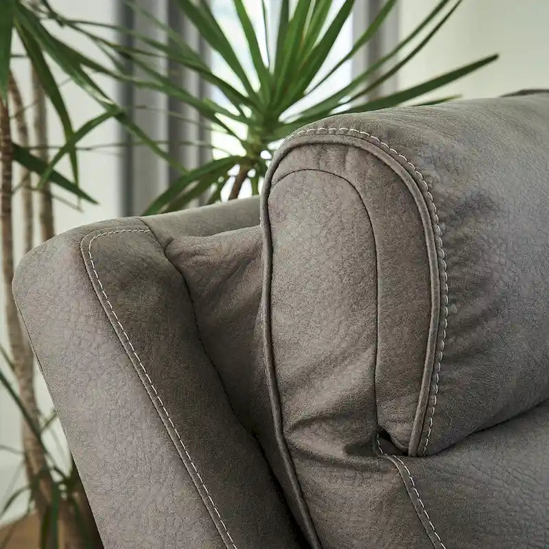 Divano letto a 3 posti reclinabile elettricamente grigio – 256,5 cm L x 106,7 cm P x 106,7 cm A, divano componibile per soggiorno