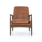 Poltrona accent imbottita, poltrona moderna da salotto con gambe in legno massiccio