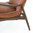 Poltrona accent imbottita, poltrona moderna da salotto con gambe in legno massiccio