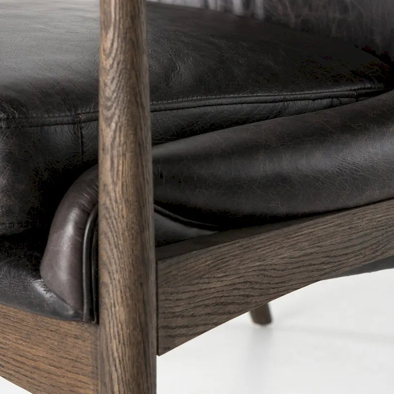 Poltrona accent imbottita, poltrona moderna da salotto con gambe in legno massiccio