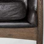 Poltrona accent imbottita, poltrona moderna da salotto con gambe in legno massiccio