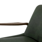 Poltrona accent imbottita, poltrona moderna da salotto con gambe in legno massiccio