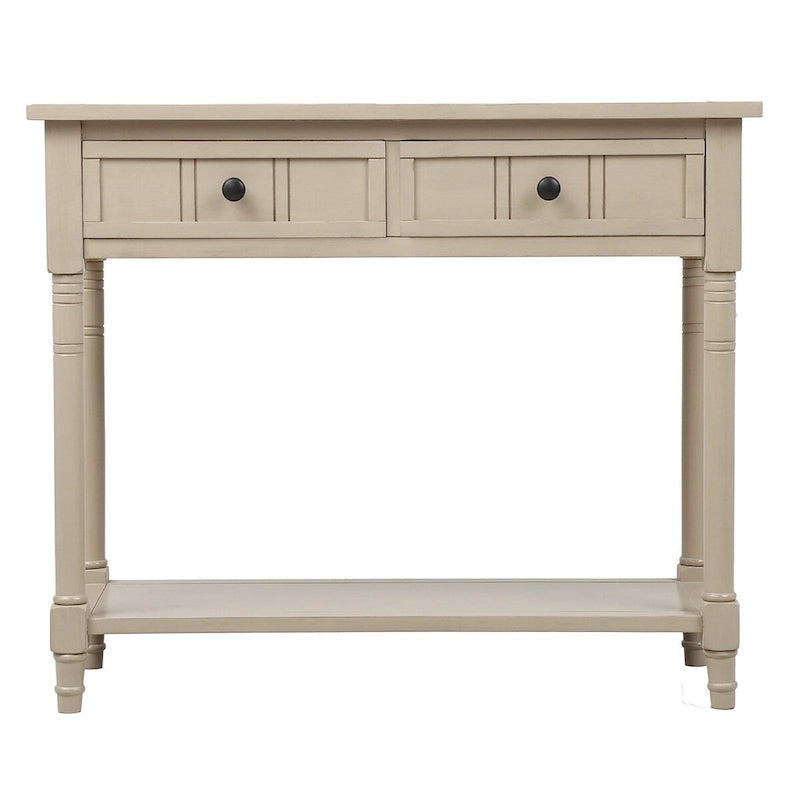Console moderna con due cassetti e ripiano inferiore