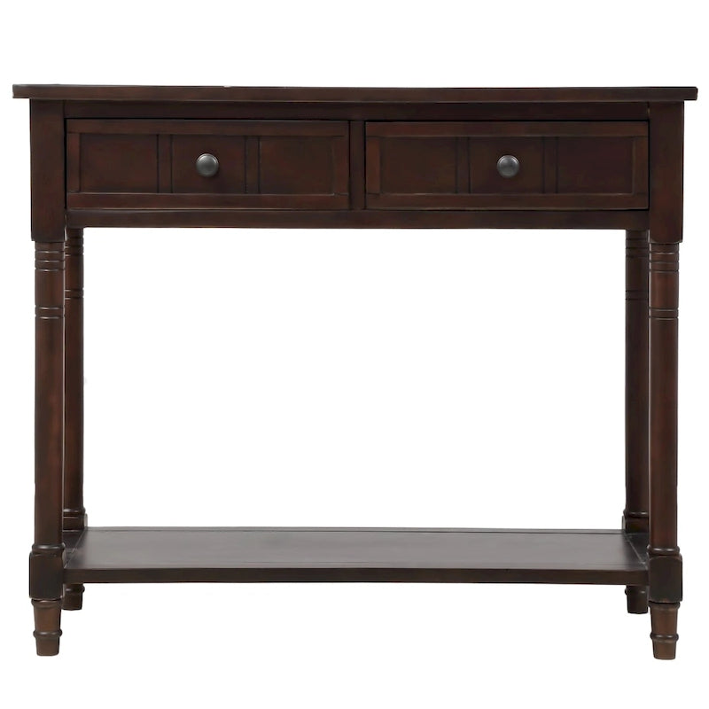 Console moderna con due cassetti e ripiano inferiore