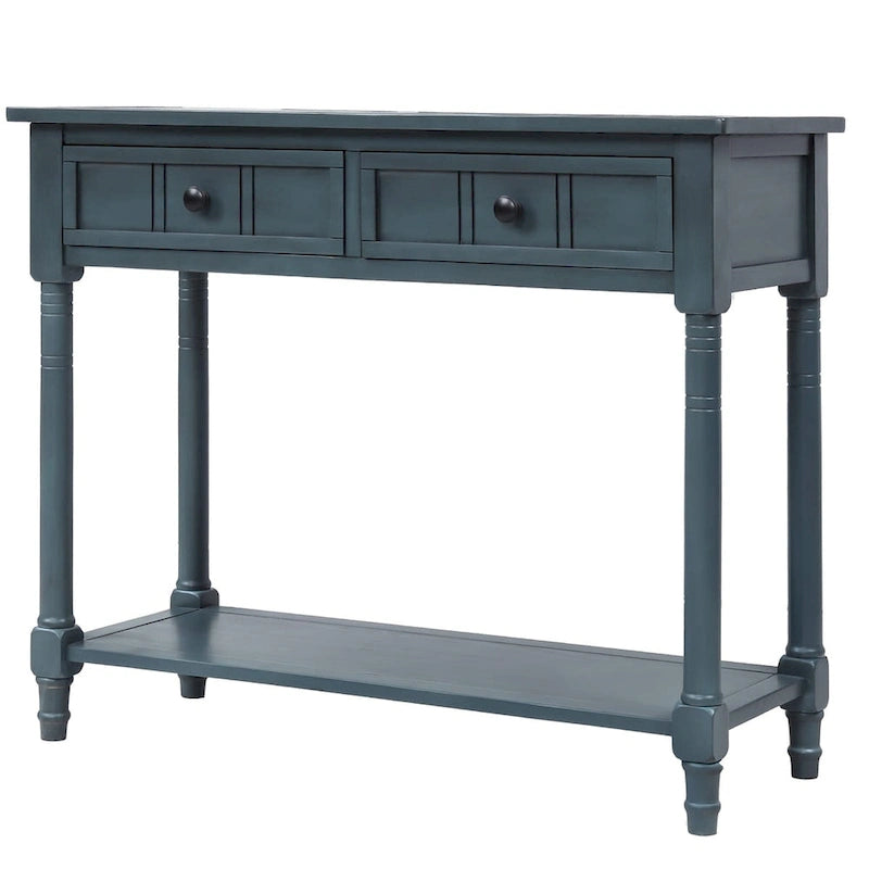 Console moderna con due cassetti e ripiano inferiore