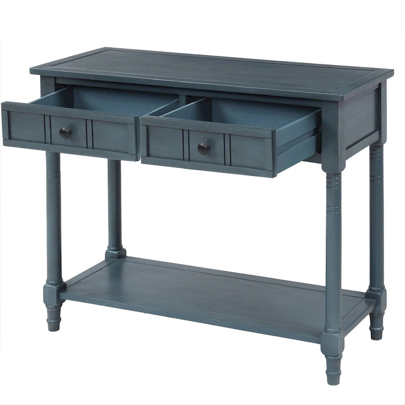 Console moderna con due cassetti e ripiano inferiore