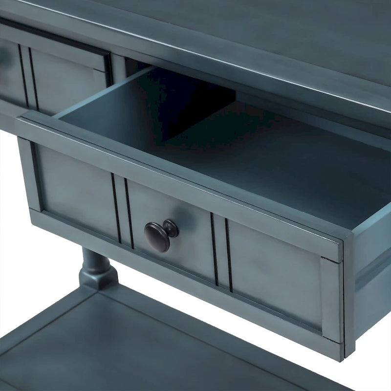 Console moderna con due cassetti e ripiano inferiore