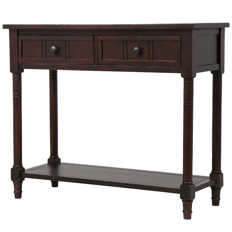 Console moderna con due cassetti e ripiano inferiore