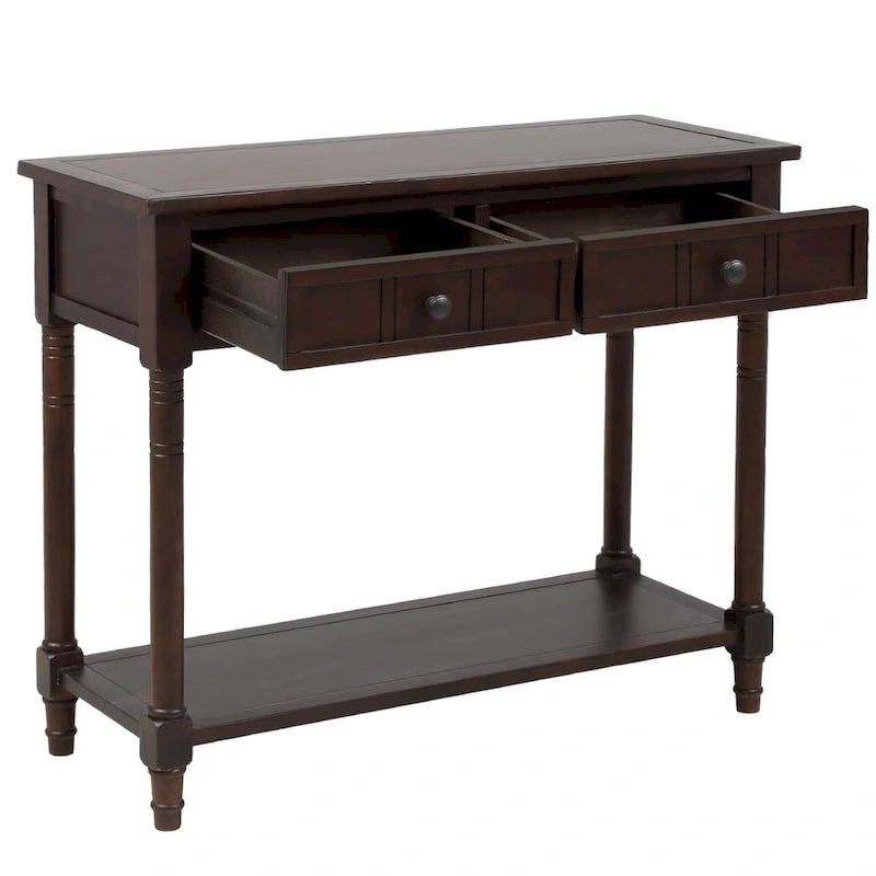 Console moderna con due cassetti e ripiano inferiore
