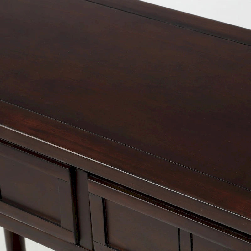 Console moderna con due cassetti e ripiano inferiore