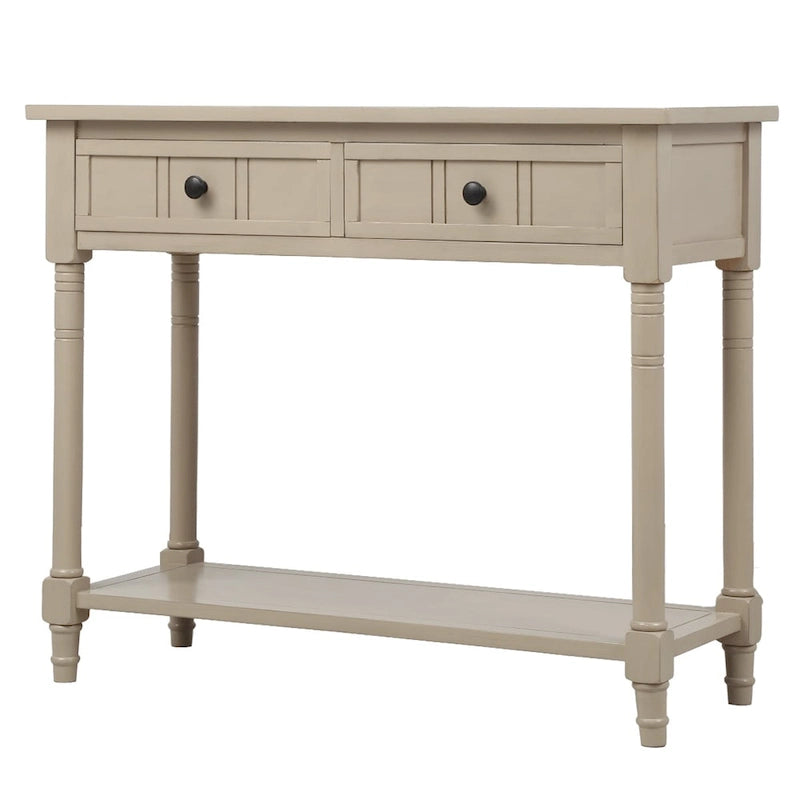 Console moderna con due cassetti e ripiano inferiore
