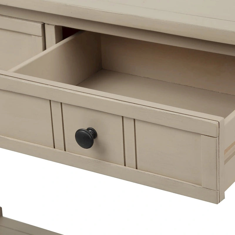Console moderna con due cassetti e ripiano inferiore