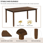 Set Tavolo da Pranzo 6 Pezzi – Ciliegio Naturale, Grigio o Espresso, Tavolo da Cucina in Legno