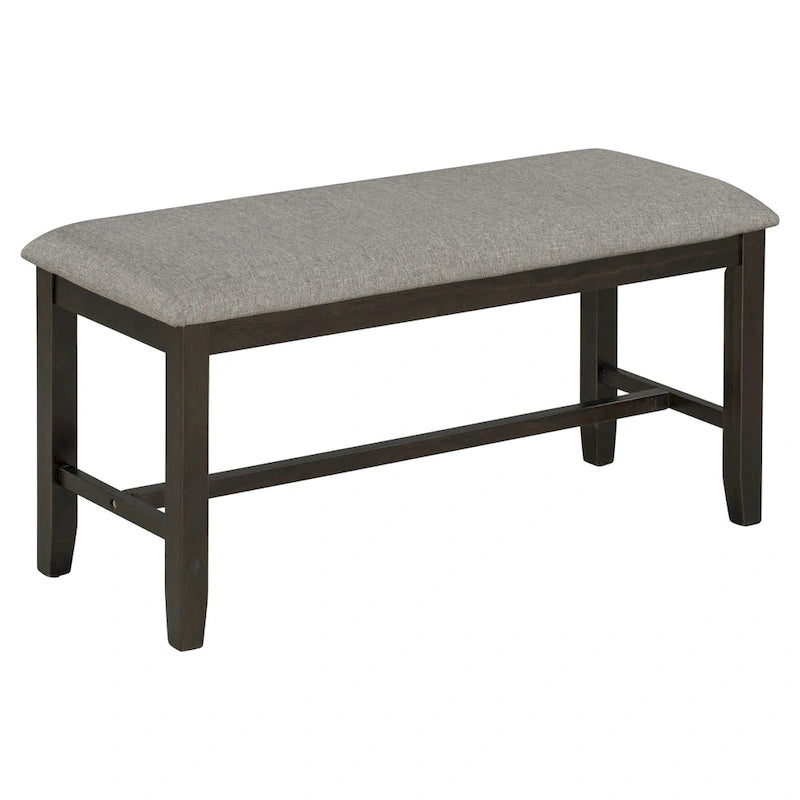 Set Tavolo da Pranzo 6 Pezzi – Ciliegio Naturale, Grigio o Espresso, Tavolo da Cucina in Legno