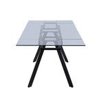Set da pranzo allungabile 5 pezzi – Tavolo in vetro temperato, sedie imbottite, 160–240 cm