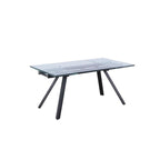 Set da pranzo allungabile 5 pezzi – Tavolo in vetro temperato, sedie imbottite, 160–240 cm