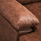 Divano Sezionale Chaise Reversibile Mid-Century in Pelle Scamosciata con Gambe in Metallo, Divano a L da Soggiorno