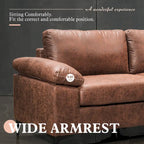 Divano Sezionale Chaise Reversibile Mid-Century in Pelle Scamosciata con Gambe in Metallo, Divano a L da Soggiorno