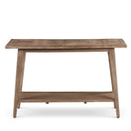 Consolle in Legno Massello di Mango – Finitura Naturale, Tavolino d'Appoggio per Ingresso e Corridoio
