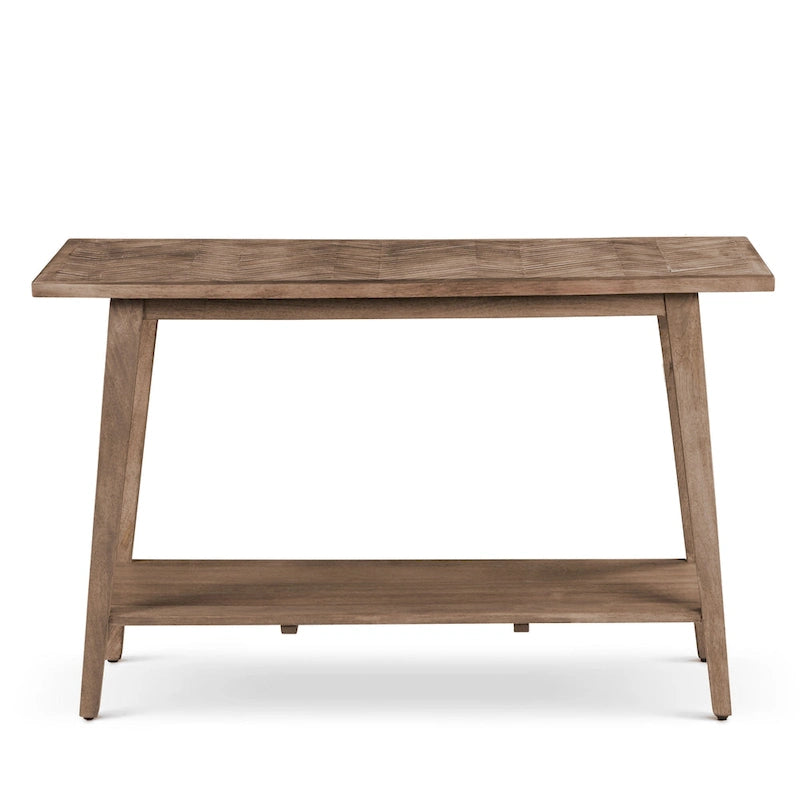 Consolle in Legno Massello di Mango – Finitura Naturale, Tavolino d'Appoggio per Ingresso e Corridoio