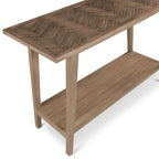 Consolle in Legno Massello di Mango – Finitura Naturale, Tavolino d'Appoggio per Ingresso e Corridoio