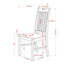 Sedie da pranzo Derry Farmhouse in legno bianco antico con schienale a doghe di Furniture of America (set da 2)