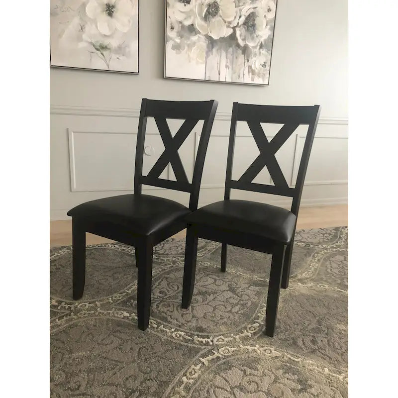 Set da pranzo di 7 pezzi in legno massello con piano impiallacciato e contenitore