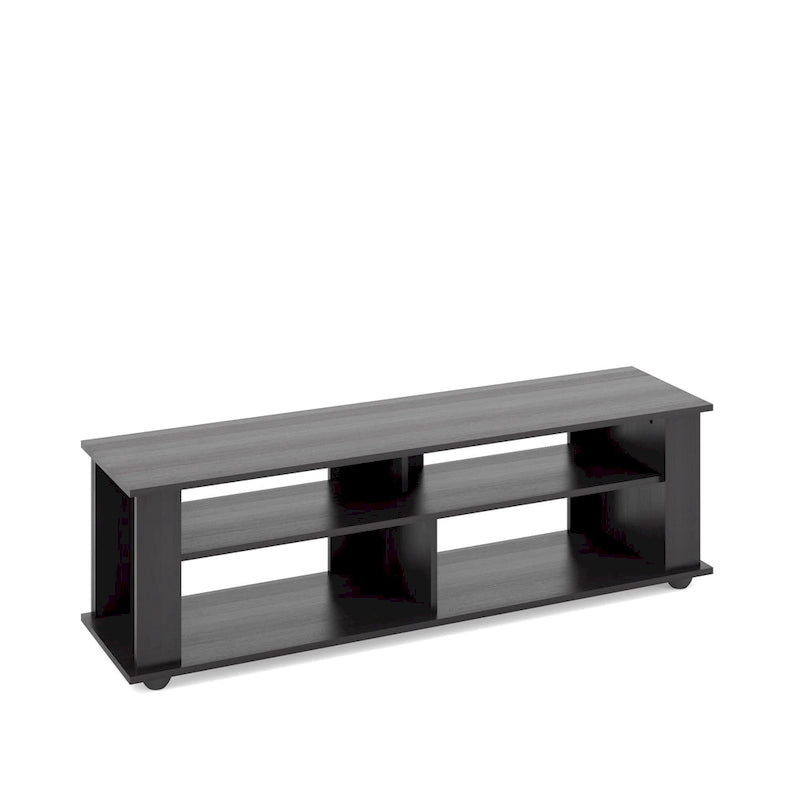Mobile TV Bakersfield nero in legno, per TV fino a 75 pollici