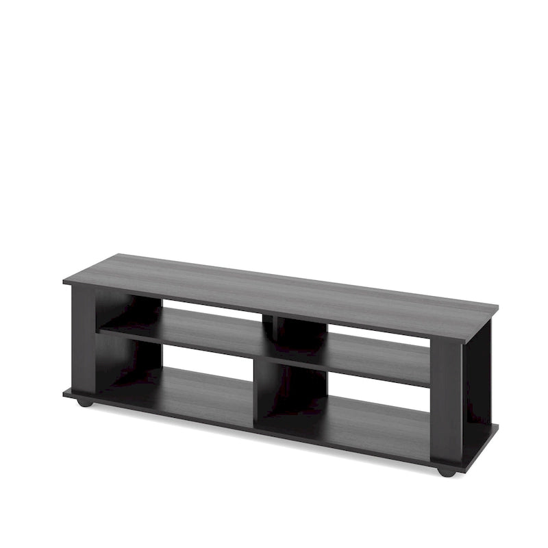 Mobile TV Bakersfield nero in legno, per TV fino a 75 pollici