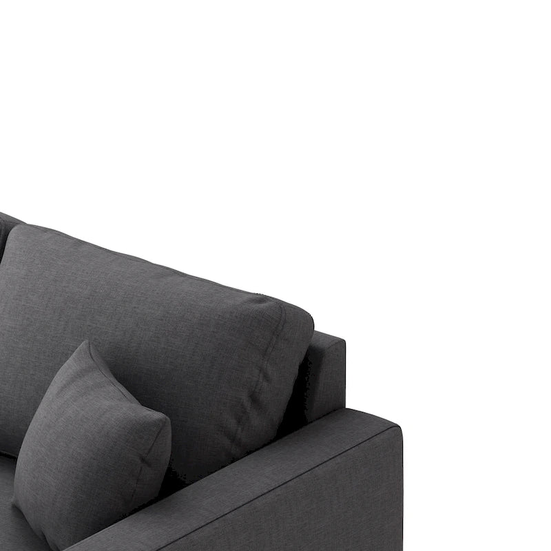 Divano Letto Convertibile con Contenitore in Tessuto Imbottito Grigio