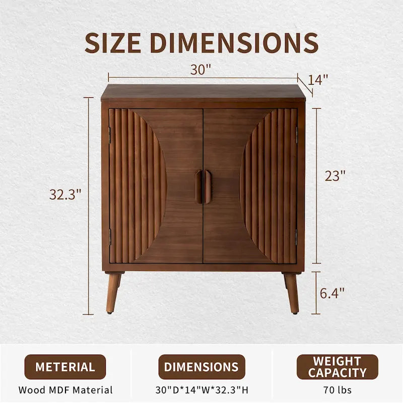 Credenza moderna a righe verticali marroni e mobile contenitore
