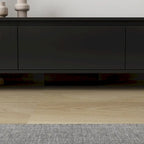 Mobile TV Allungabile Stile Moderno con 3 Cassetti Bianco/Nero 65.4-106.3