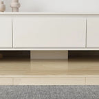 Mobile TV Allungabile Stile Moderno con 3 Cassetti Bianco/Nero 65.4-106.3