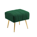 Poltrona a botte moderna in velluto con pouf