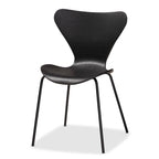 Set di 4 sedie da pranzo Jaden moderne e contemporanee in plastica/metallo