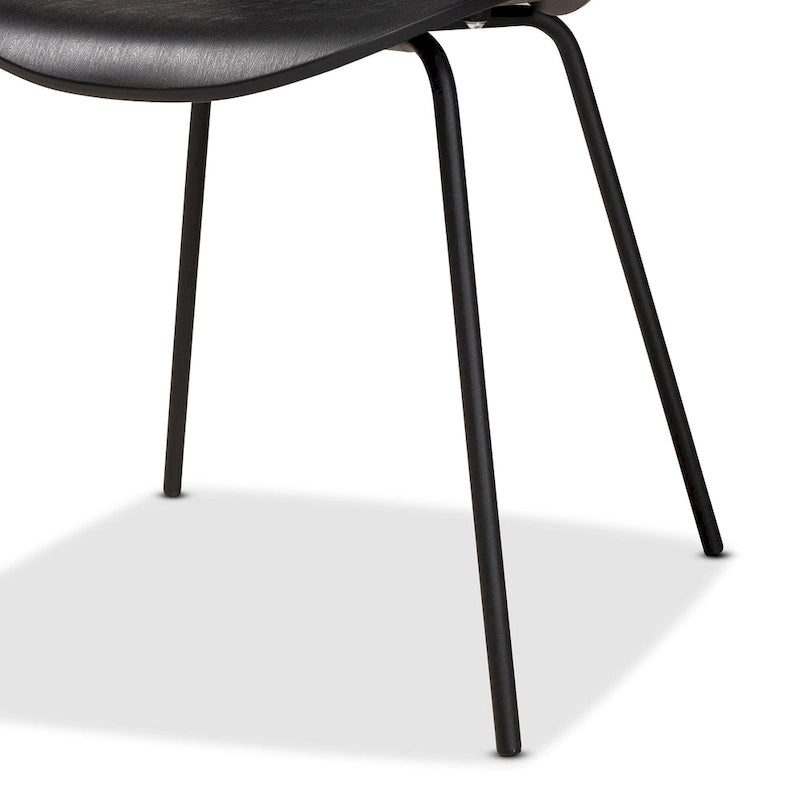 Set di 4 sedie da pranzo Jaden moderne e contemporanee in plastica/metallo