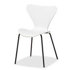 Set di 4 sedie da pranzo Jaden moderne e contemporanee in plastica/metallo