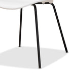 Set di 4 sedie da pranzo Jaden moderne e contemporanee in plastica/metallo