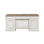 Scrivania in legno effetto invecchiato bianco antico – Stile rustico, mobili per ufficio a casa