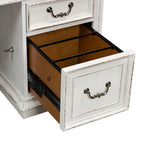 Scrivania in legno effetto invecchiato bianco antico – Stile rustico, mobili per ufficio a casa