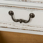 Scrivania in legno effetto invecchiato bianco antico – Stile rustico, mobili per ufficio a casa
