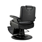 Poltrona da Barbiere Idraulica Resistente – Reclinabile a 45°, Rivestimento in Vinile, Capacità 300 kg, Nera