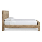 Letto a pannelli marrone chiaro – Struttura in legno massello, singolo/matrimoniale alla francese/matrimoniale/king size, mobili per camera da letto