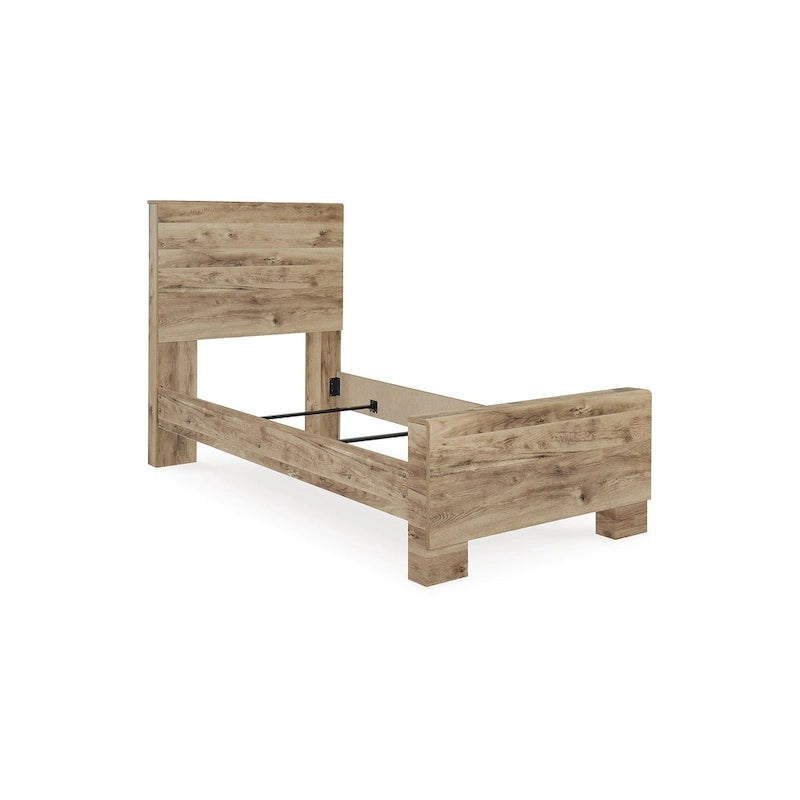 Letto a pannelli marrone chiaro – Struttura in legno massello, singolo/matrimoniale alla francese/matrimoniale/king size, mobili per camera da letto