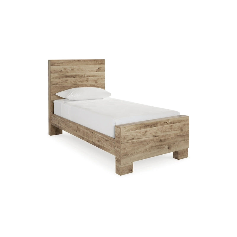 Letto a pannelli marrone chiaro – Struttura in legno massello, singolo/matrimoniale alla francese/matrimoniale/king size, mobili per camera da letto