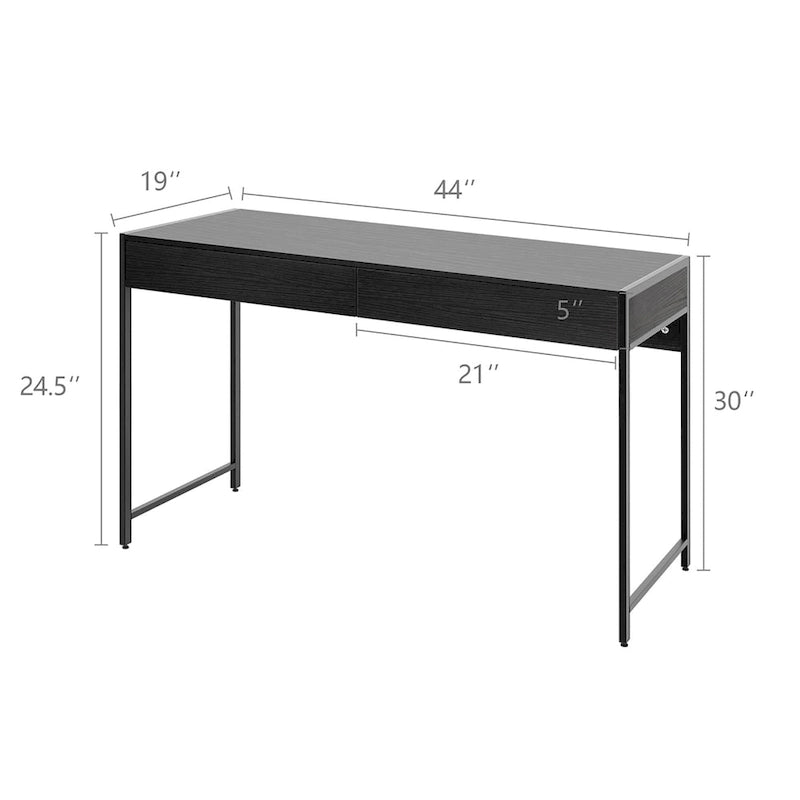 Scrivania con 2 cassetti Postazione di lavoro per computer in legno Tavolo da studio moderno per ufficio domestico