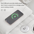 [VIDEO provided][New]Divano a U moderno 123*55 con consolle, portabicchieri e porte USB, divano imbottito a 6 posti simmetrico per interni